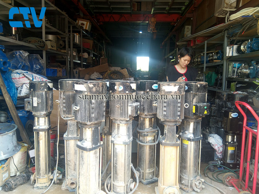 Sửa máy bơm trục đứng CNP chạy lên nước yếu